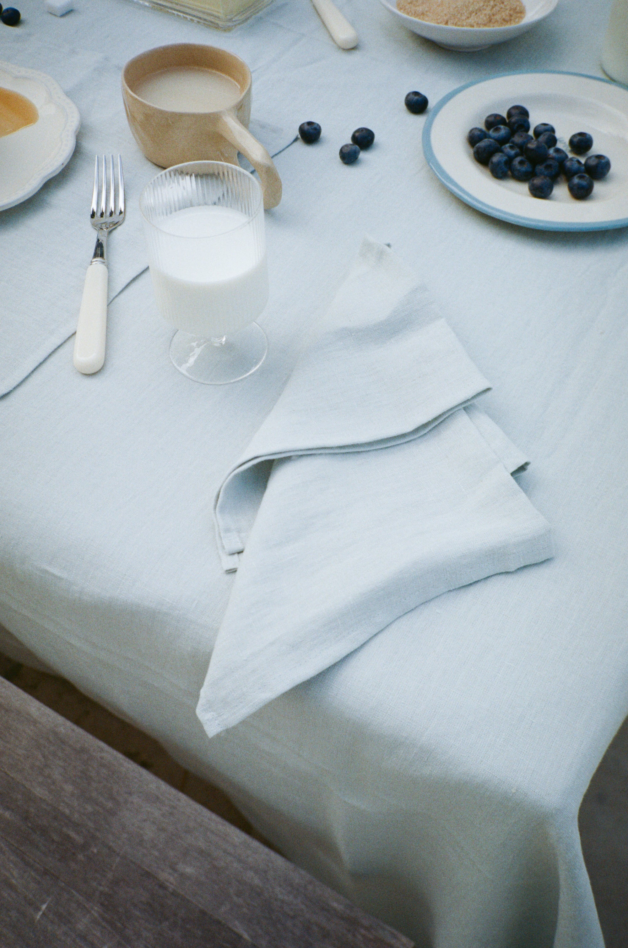Linen Tablecloth - Dusty Blue