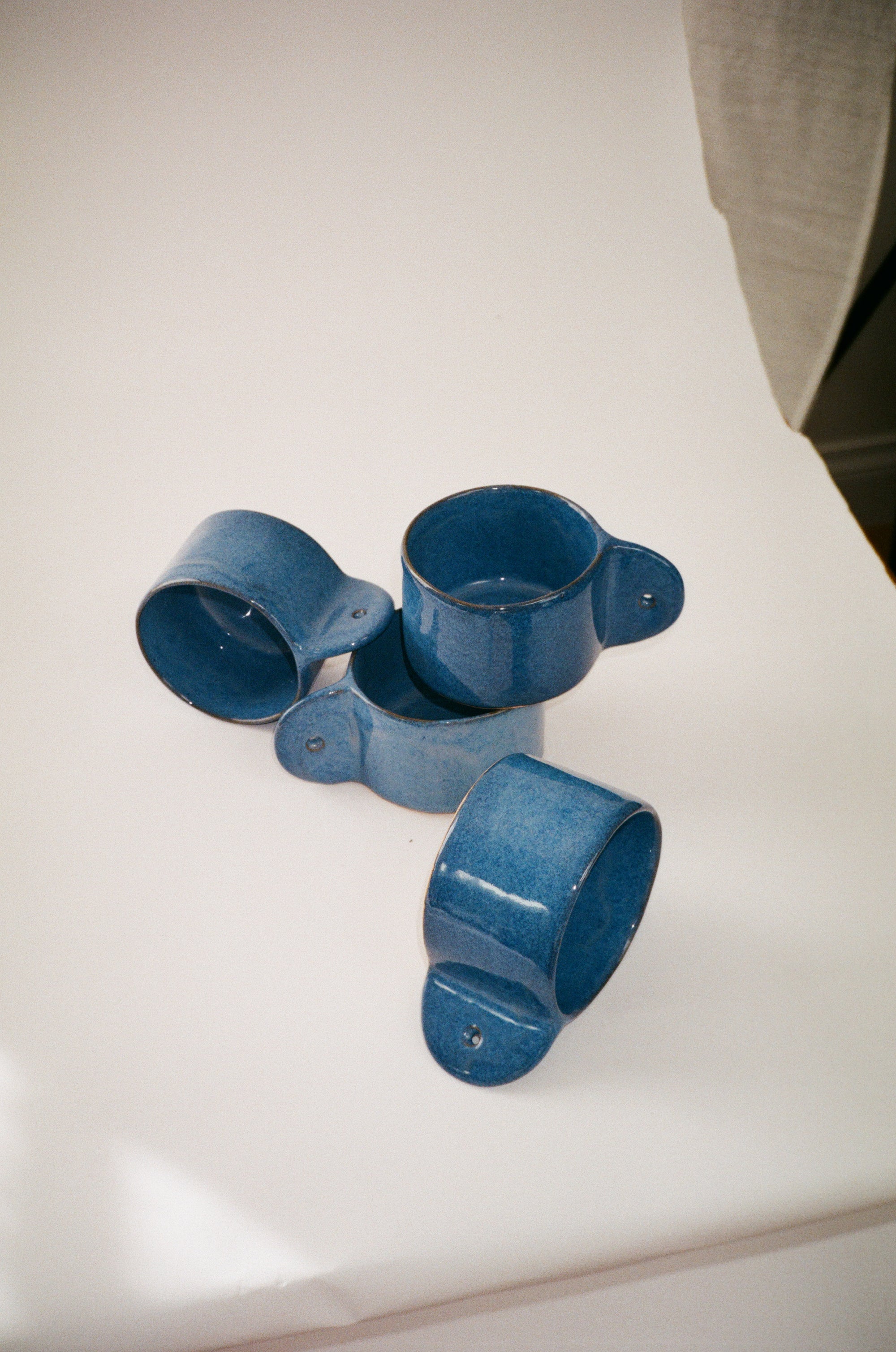 Jade Paton Circular Handle Blue Mug