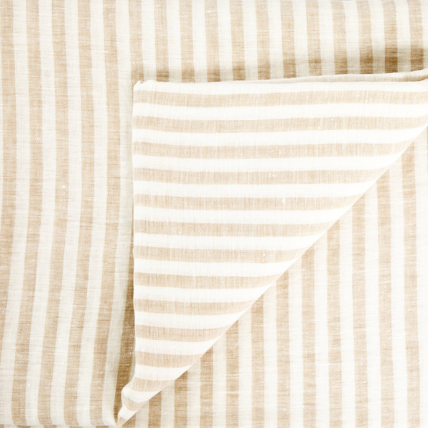 Linen Tablecloth - Natural Stripe