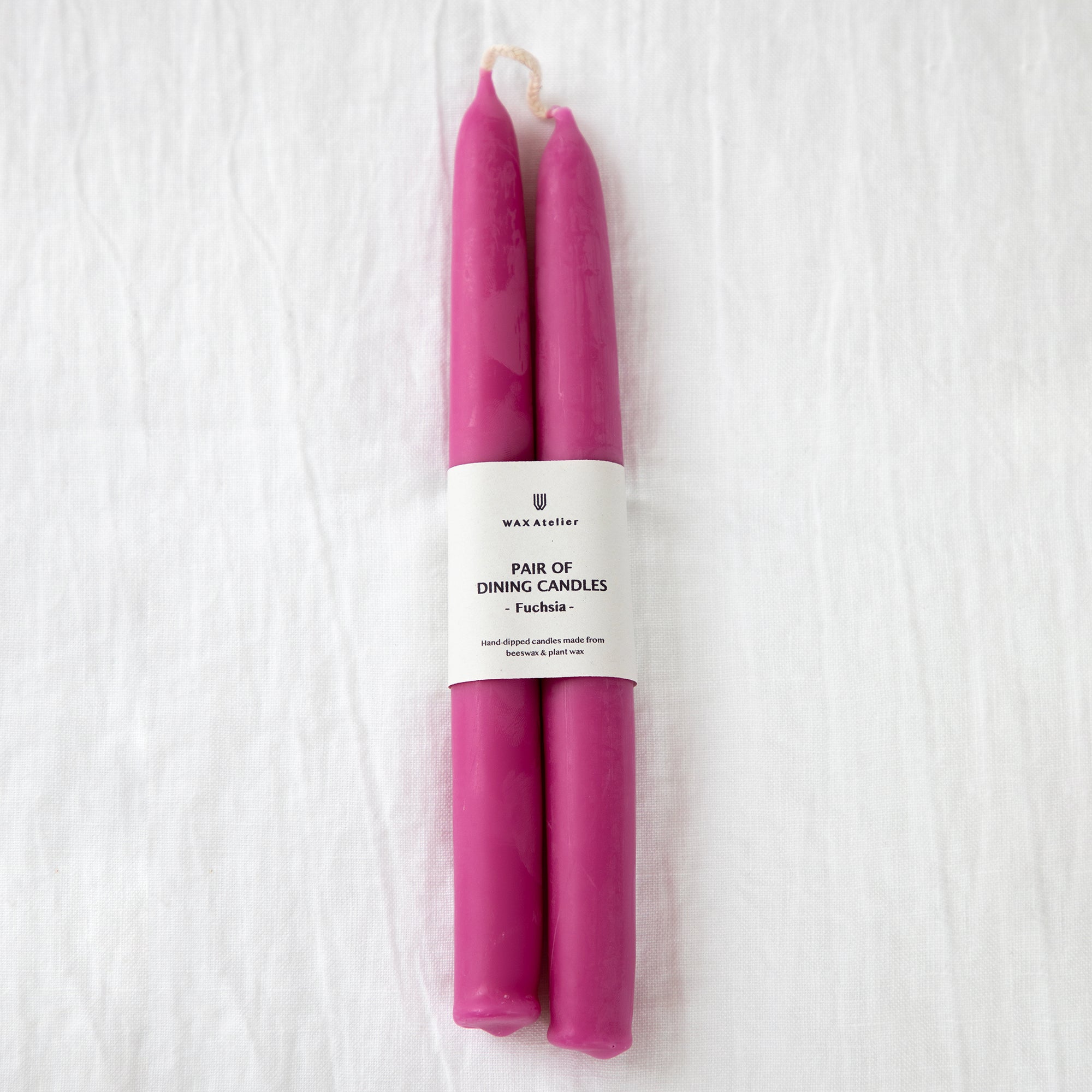 Wax Atelier Dining Candle Pair - Fuchsia