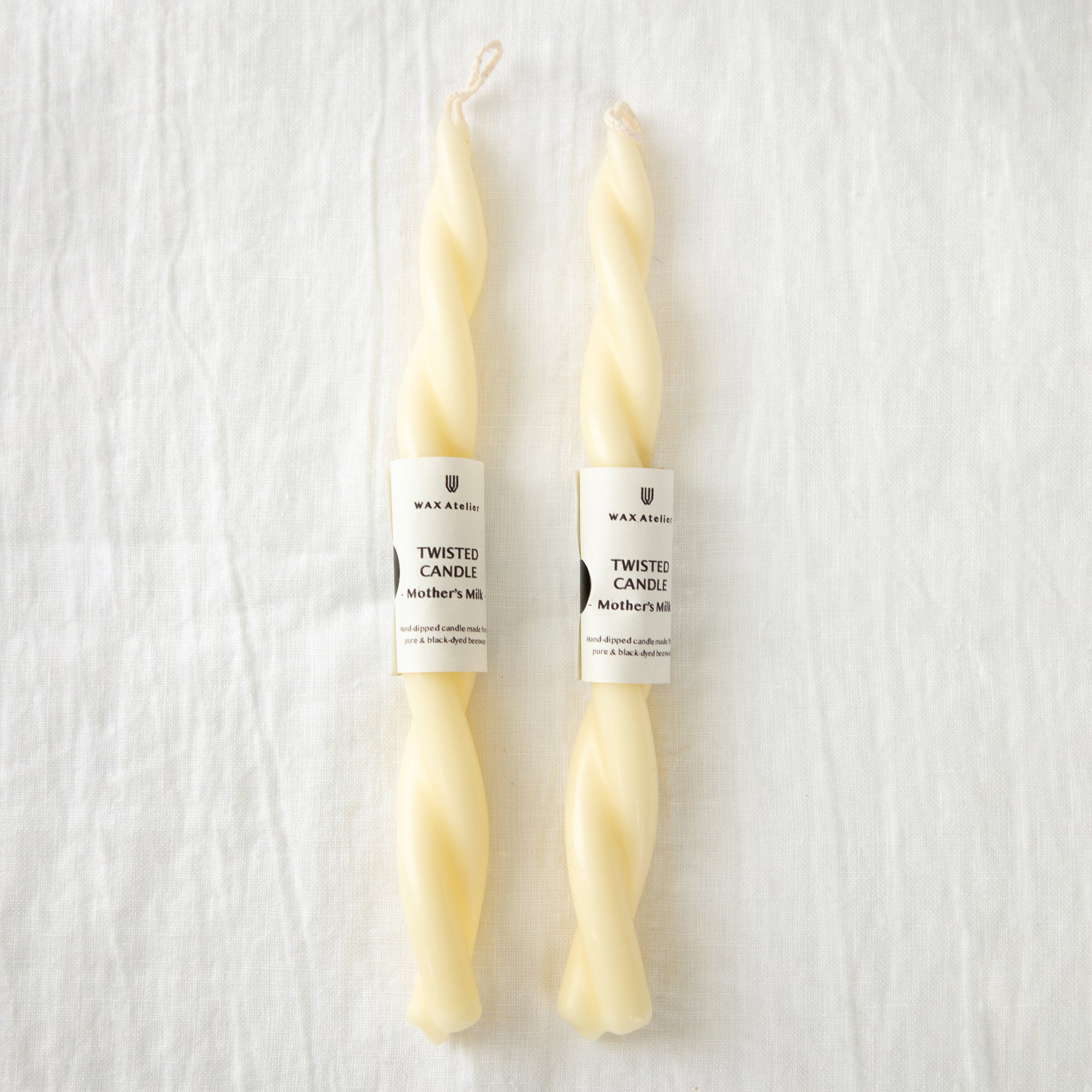 Wax Atelier Twisted Candle Pair - Mother's Milk