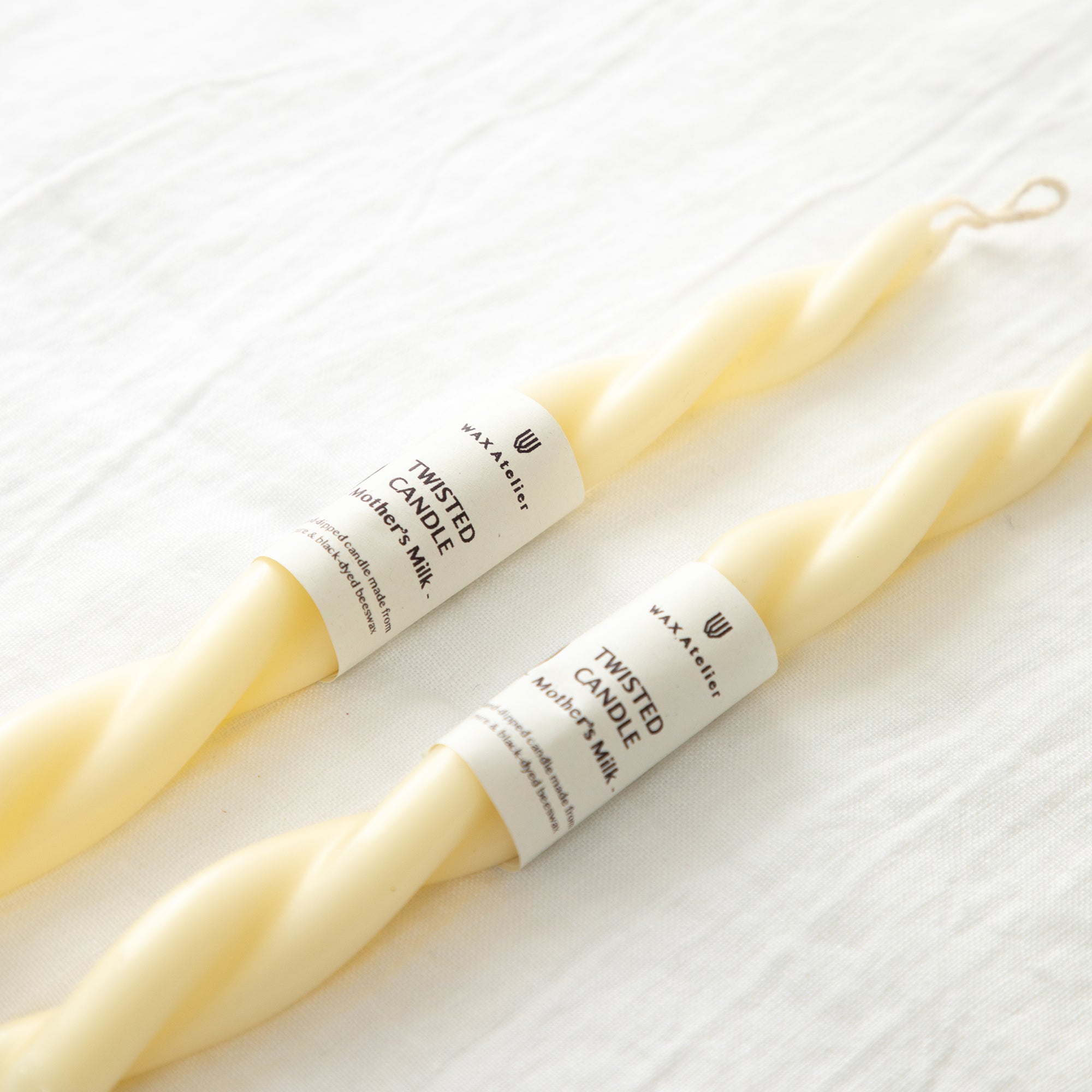 Wax Atelier Twisted Candle Pair - Mother's Milk