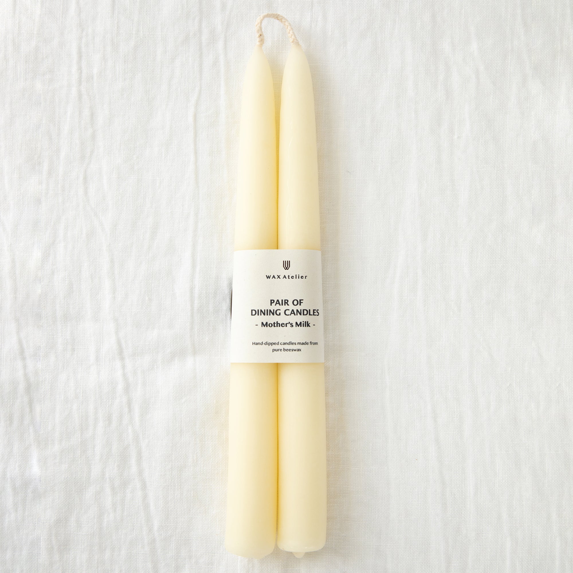 Wax Atelier Dining Candle Pair - Mother's Milk