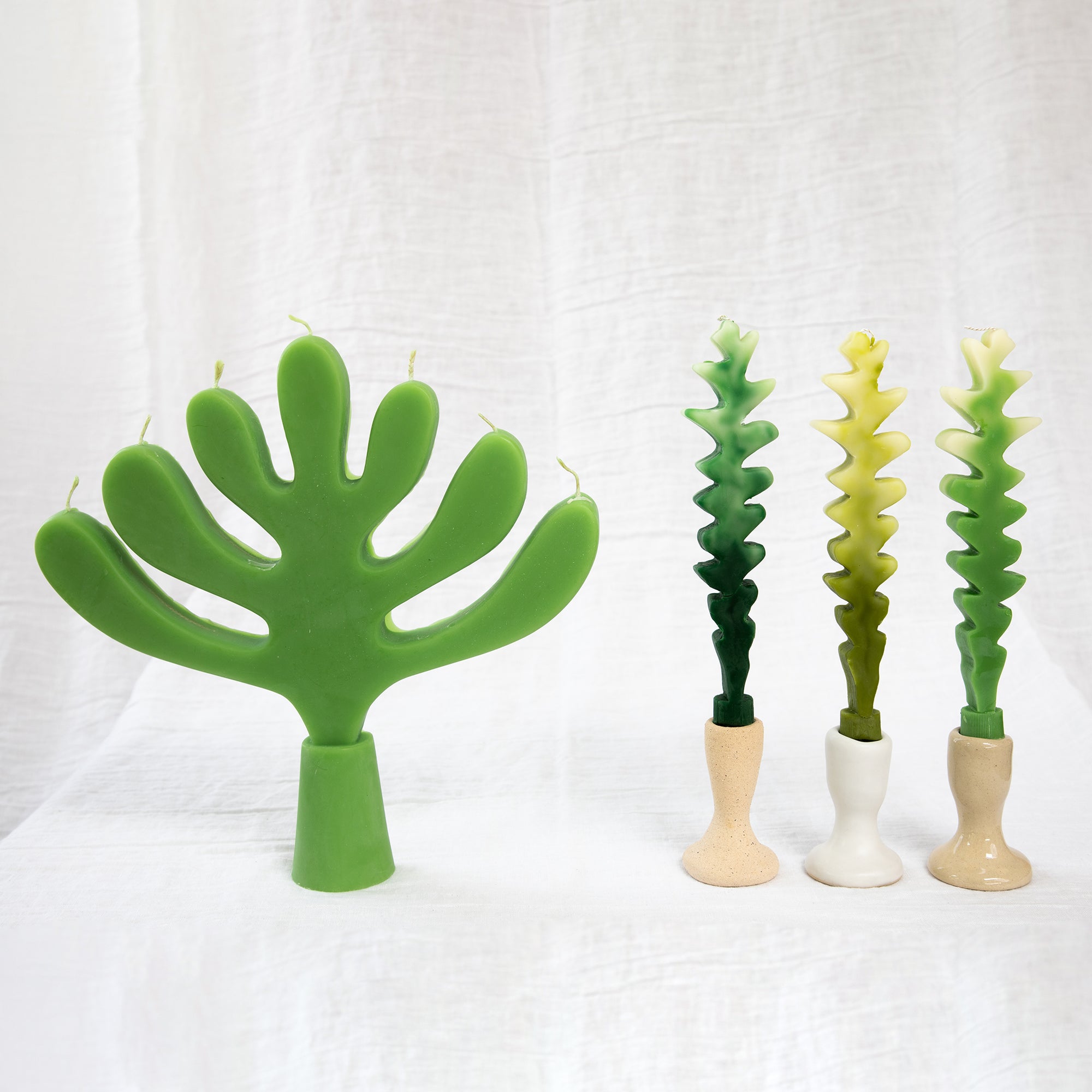 Wiggly Twig Candle - Gradient Green