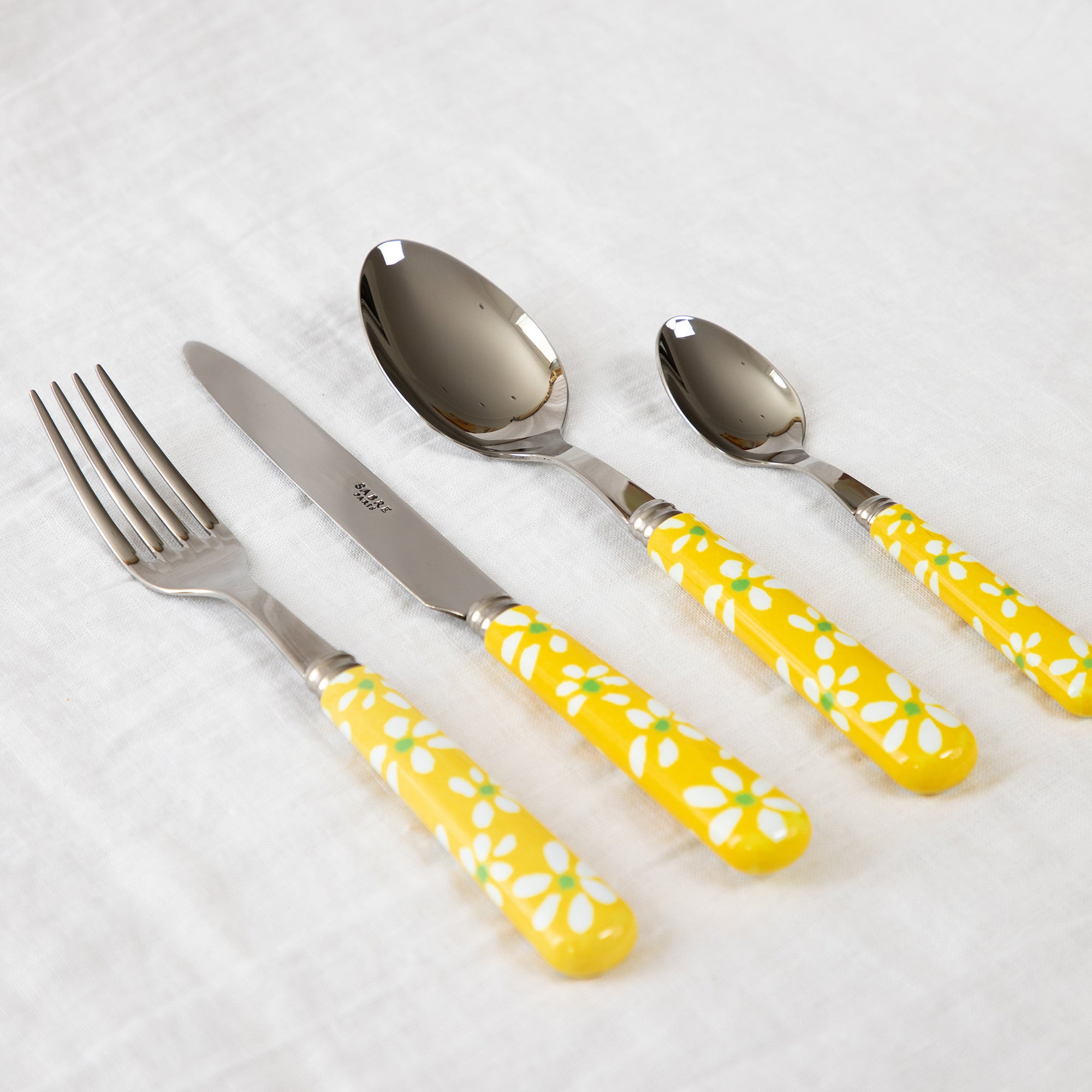 POP Cutlery 4 Pc Set - Yellow Daisy
