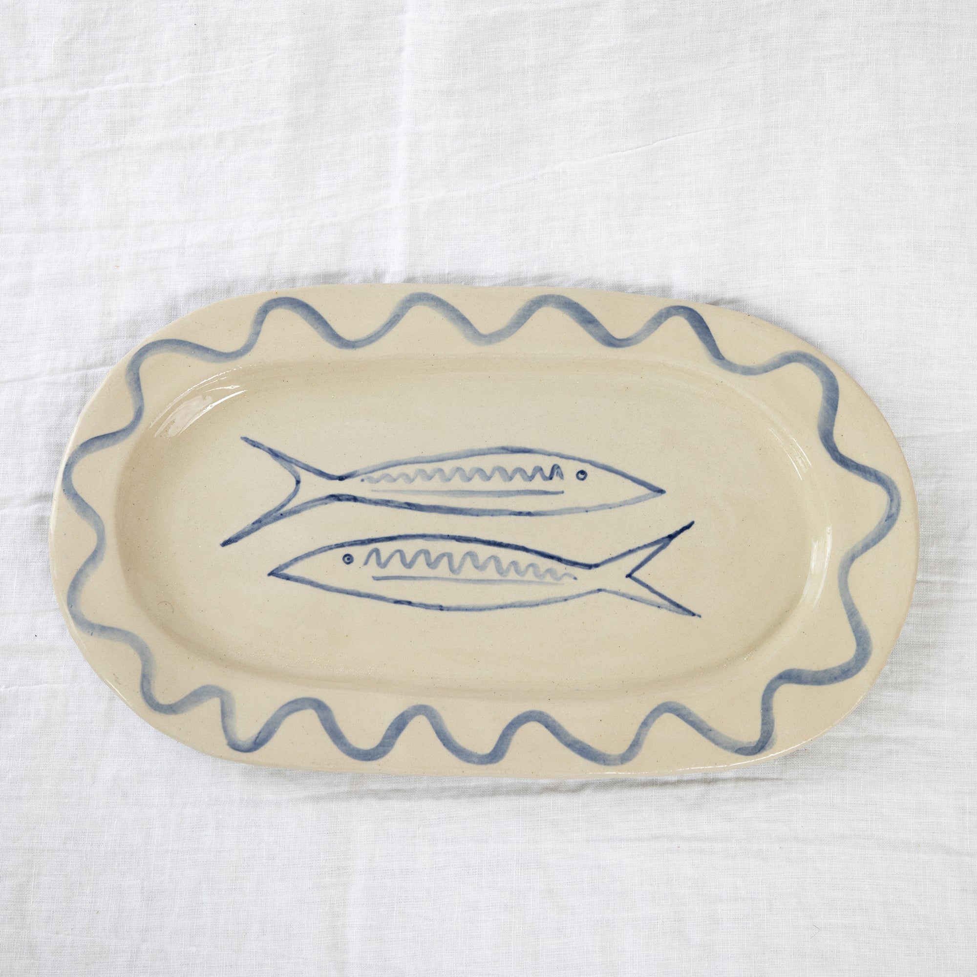 Hand Built Platter - Sardines