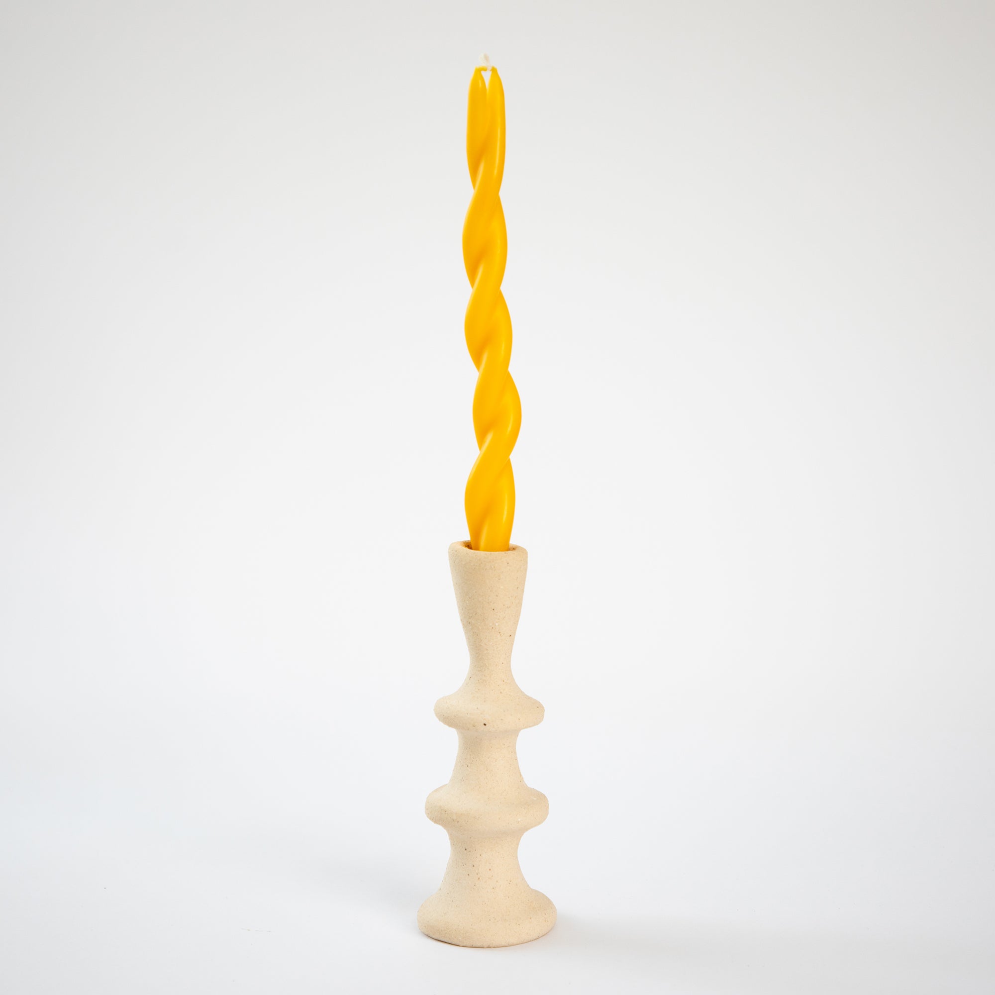 Jade Paton Candle Holders - Light Sand