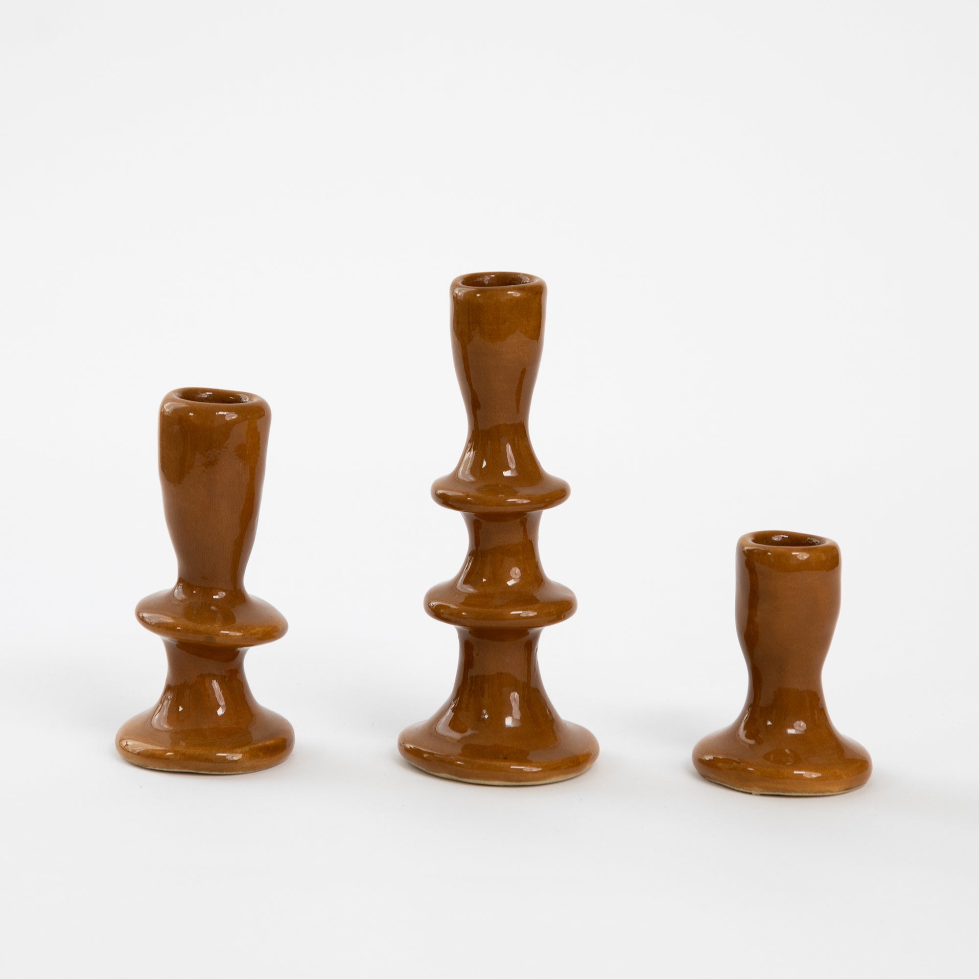 Jade Paton Candle Holders - Camel