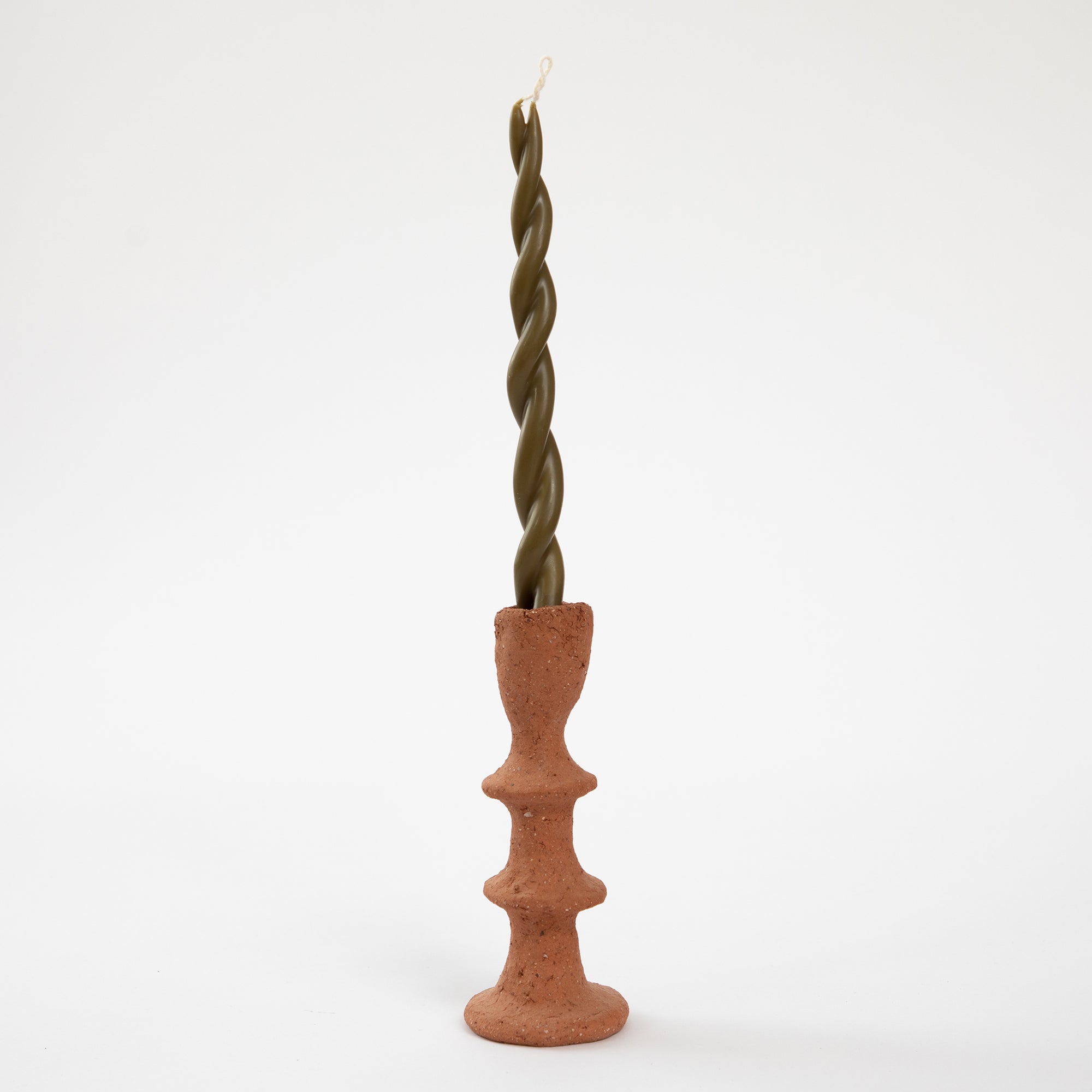 Jade Paton Candle Holders - Textured Terracotta