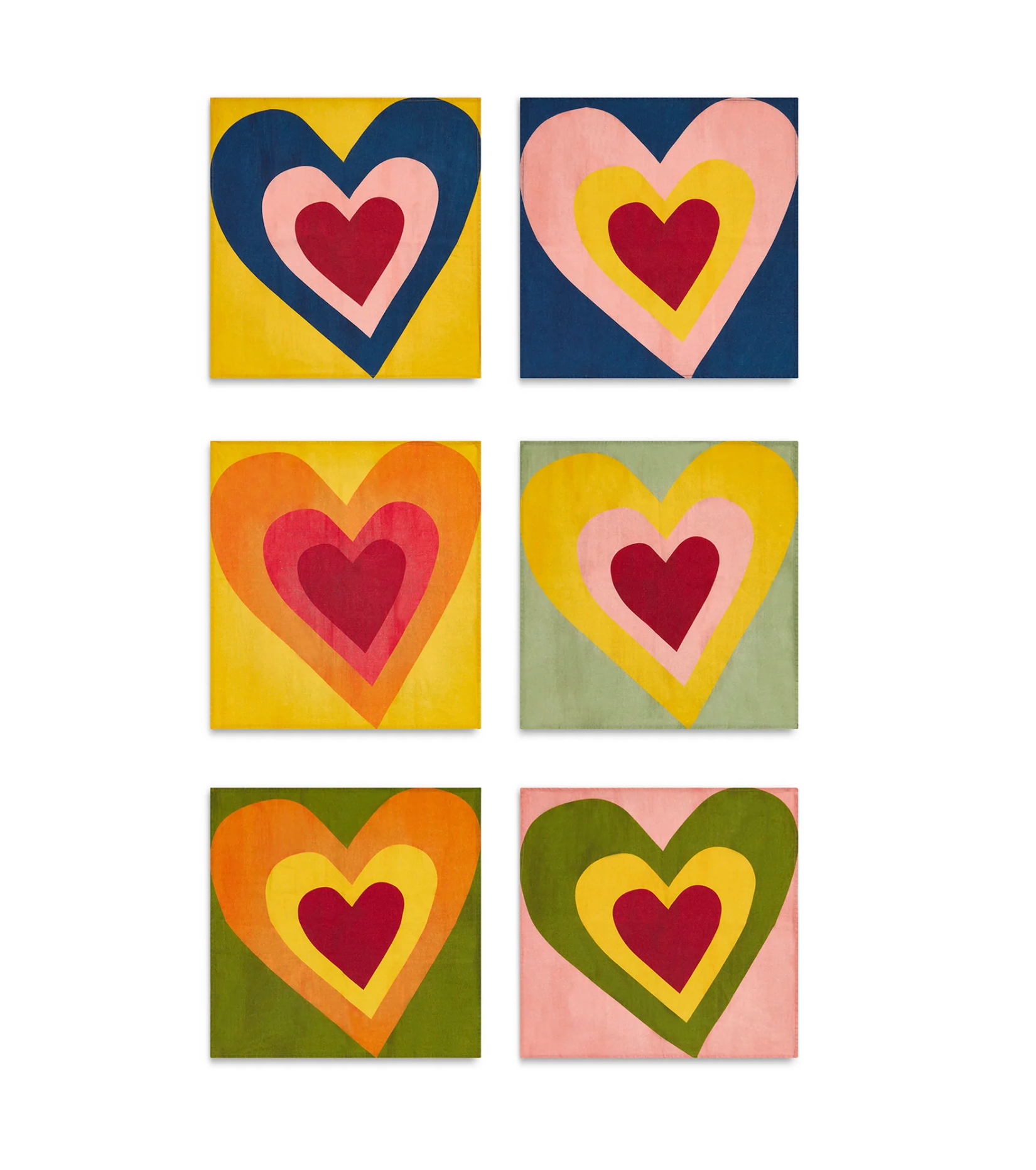 'Queen of Hearts' Linen Napkins (set of 6)