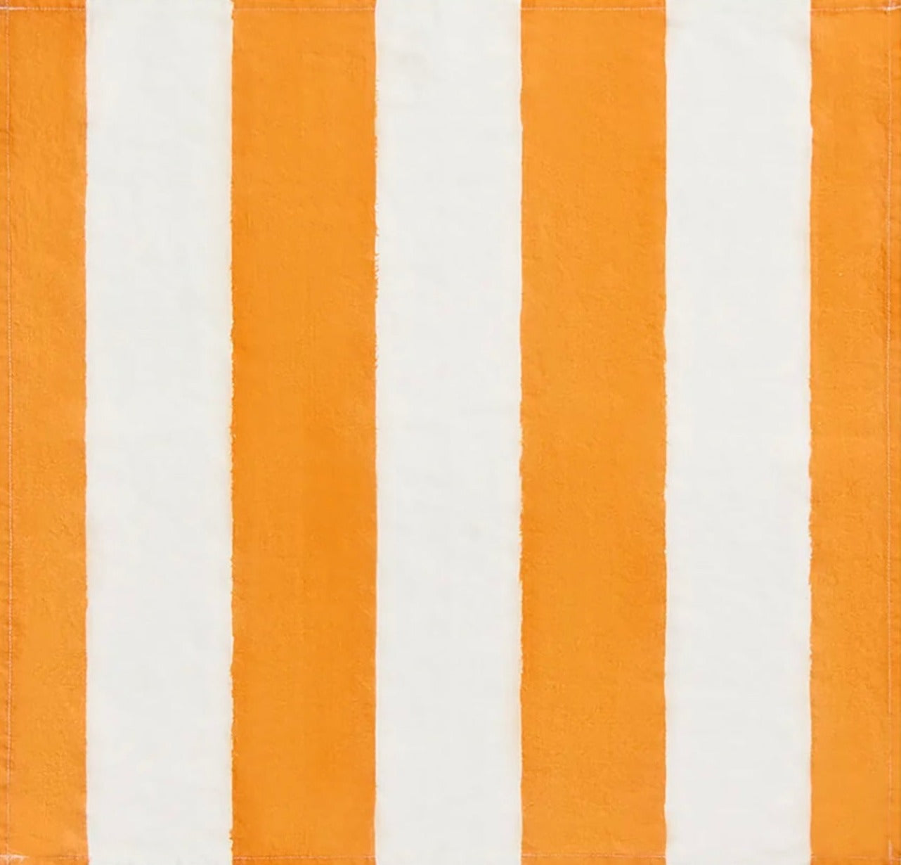 Stripe Linen Napkins - Orange & White (set of 4)